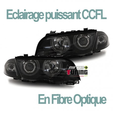 PHARES CCFL ANGEL EYES NOIRS BMW E46  98-01 (01279)