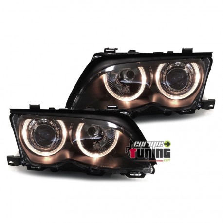 PHARES ANGEL EYES NOIRS BMW E46 BERLINE TOURING 01-05 (00846)