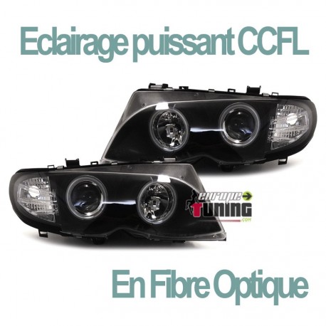 PHARES CCFL ANGEL EYES NOIRS BMW E46 01-05 (02865)