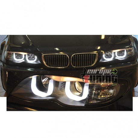 PHARES ANGEL EYES noirs BMW E46 2001-2005 (00563)