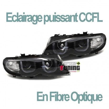 PHARES ANGEL EYES noirs BMW E46 2001-2005 (00563)