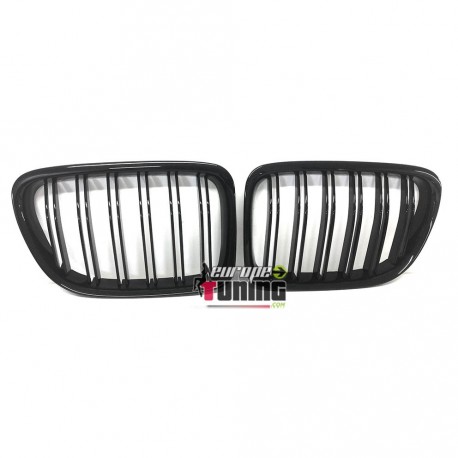 GRILLES CALANDRES NOIRES SPORT DOUBLE AILETTES BMW X1 E84 2009-2012 (04650)