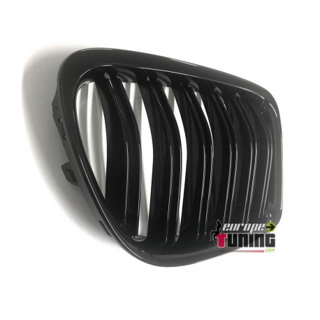 GRILLES CALANDRES NOIRES SPORT DOUBLE AILETTES BMW X1 E84 2009-2012 (04650)