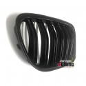 GRILLES CALANDRES NOIRES SPORT DOUBLE AILETTES BMW X1 E84 2009-2012 (04650)
