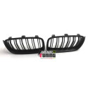 GRILLES CALANDRES NOIRES MATES SPORT DOUBLE AILETTES BMW SERIE 3 F30 & F31 (04681)