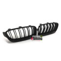 GRILLES CALANDRES NOIRES MATES SPORT DOUBLE AILETTES BMW SERIE 3 F30 & F31 (04681)
