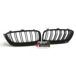 GRILLES CALANDRES NOIRES BRILLANTES SPORT DOUBLE AILETTES BMW SERIE 3 F30 & F31 (04684)