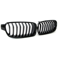GRILLES CALANDRES NOIRES BRILLANTES SPORT BMW SERIE 3 F30 & F31 (04687)