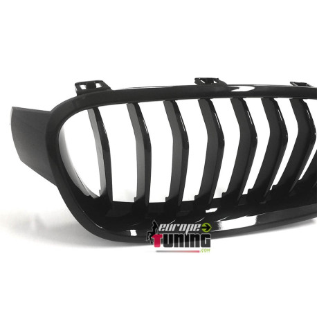 GRILLES CALANDRES NOIRES BRILLANTES SPORT BMW SERIE 3 F30 & F31 (04687)