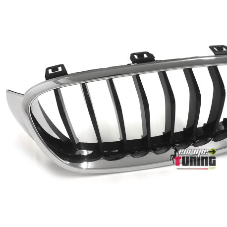 GRILLES CALANDRES NOIRES ET CHROME SPORT LOOK M BMW SERIE 3 F30 & F31 (04688)