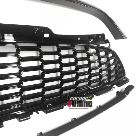 GRILLE CALANDRE SPORT NOIR BRILLANT MINI COOPER LOOK JCW R55 R56 R57 R58 R59 (04695)