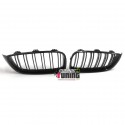 GRILLES CALANDRES NOIRES SPORT DOUBLE AILETTES BMW SERIE 4 F32 F33 F36 F82 (04702)