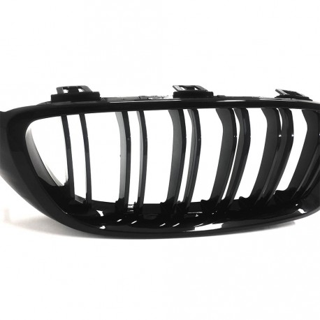 GRILLES CALANDRES NOIRES SPORT DOUBLE AILETTES BMW SERIE 4 F32 F33 F36 F82 (04702)