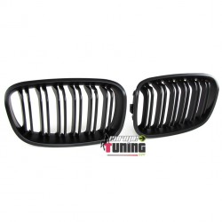 GRILLES CALANDRES NOIRES MATES SPORT DOUBLE AILETTES BMW SERIE 1 F20 & F21 PHASES 1 (04705)