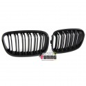 GRILLES CALANDRES NOIRES MATES SPORT DOUBLE AILETTES BMW SERIE 1 F20 & F21 PHASES 1 (04705)