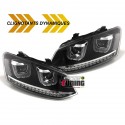 PHARES FEUX AVANTS AVEC CLIGNOTANTS A LEDS DYNAMIQUES VW POLO 6R et 6C (04708)