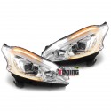 PHARES AVANTS CHROME FEUX DE JOUR - DIURNE - DRL - LEDS PEUGEOT 208 (04709)