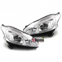 PHARES AVANTS CHROME FEUX DE JOUR - DIURNE - DRL - LEDS PEUGEOT 208 (04709)