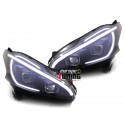 PHARES AVANTS NOIRS FEUX DE JOUR - DIURNE - DRL - LEDS PEUGEOT 208 (04710)