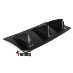 DIFFUSEUR SPORT NOIR UNIVERSEL A 3 AILERONS POUR PARE-CHOCS ARRIERE (04716)