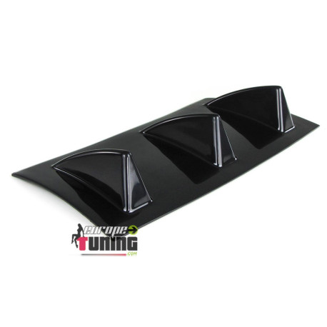 DIFFUSEUR SPORT NOIR UNIVERSEL A 3 AILERONS POUR PARE-CHOCS ARRIERE (04716)