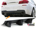 DIFFUSEUR SPORT NOIR UNIVERSEL A 3 AILERONS POUR PARE-CHOCS ARRIERE (04716)