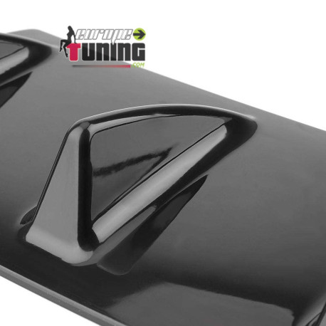 DIFFUSEUR SPORT NOIR UNIVERSEL A 3 AILERONS POUR PARE-CHOCS ARRIERE (04716)