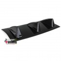 DIFFUSEUR SPORT NOIR UNIVERSEL A 3 AILERONS POUR PARE-CHOCS ARRIERE (04716)