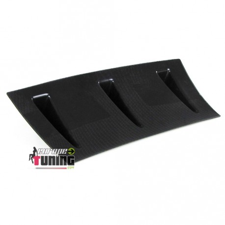 DIFFUSEUR SPORT NOIR UNIVERSEL A 3 AILERONS POUR PARE-CHOCS ARRIERE (04716)