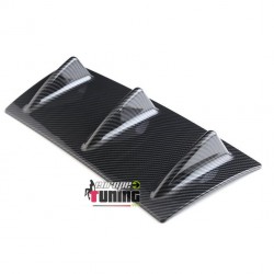 DIFFUSEUR SPORT NOIR UNIVERSEL A 3 AILERONS POUR PARE-CHOCS ARRIERE (04716)