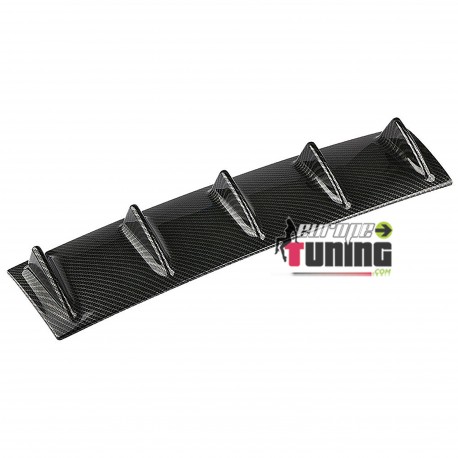 DIFFUSEUR SPORT CARBONE UNIVERSEL A 5 AILERONS POUR PARE-CHOCS ARRIERE (04719)