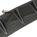 DIFFUSEUR SPORT CARBONE UNIVERSEL A 5 AILERONS POUR PARE-CHOCS ARRIERE (04719)