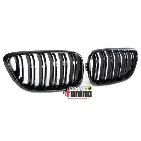 GRILLES CALANDRES NOIRES BRILLANTES DOUBLE AILETTES BMW SERIE 2 F22 COUPE & F23 CABRIOLET (04722)