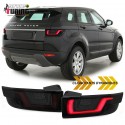 2 FEUX NOIRS LED CELIS LOOK PHASE 2 & CLIGNOTANTS DYNAMIQUES LAND RANGE ROVER EVOQUE (04656)