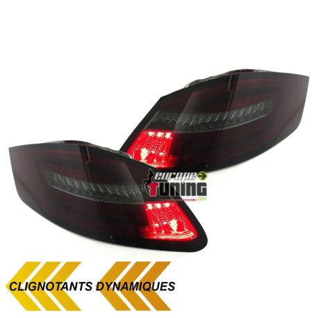 FEUX LEDS CELIS DYNAMIQUES PORSCHE BOXTER 987 04-09 ROUGES FUMES  (04475)