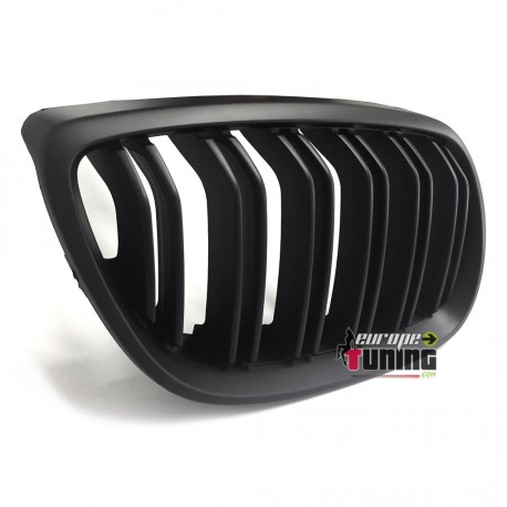 CALANDRES NOIRES MATES SPORT DOUBLE AILETTES BMW SERIE 3 E92 COUPE & E93 CABRIO PHASES 1 (04736)