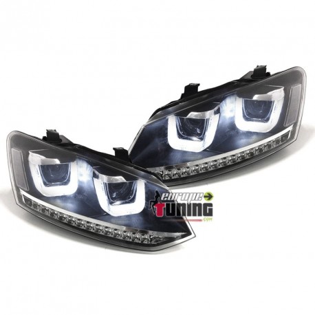 PHARES FEUX AVANTS AVEC CLIGNOTANTS A LEDS DYNAMIQUES VW POLO 6R et 6C (04708)
