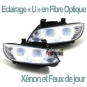 PHARES FEUX CELIS LEDS EN U DIURNE DRL DE JOUR BMW SERIE 3 E92 & E93 PHASES 1 AU XENON (04760)