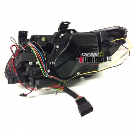 PHARES FEUX CELIS NOIRS LEDS EN U AVEC ECLAIRAGE ADAPTATIF BMW SERIE 3 E92 & E93 (04763)