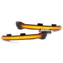 CLIGNOTANTS NOIRS DE RETROVISEURS A LEDS DYNAMIQUES VW GOLF VII ET TOURAN (04774)