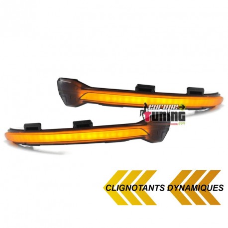 CLIGNOTANTS NOIRS DE RETROVISEURS A LEDS DYNAMIQUES VW GOLF VII ET TOURAN (04774)