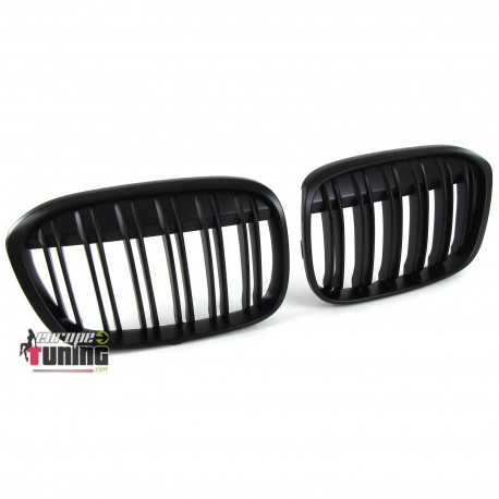 GRILLES CALANDRES NOIRES SPORT DOUBLE AILETTES BMW X1 F48 APRES 2014 (04787)