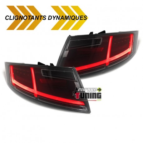 FEUX NOIRS FUMES CELIS CLIGNOTANTS LEDS DYNAMIQUES AUDI TT 8J 2006-2014 (04797)
