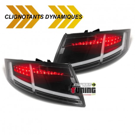FEUX NOIRS FUMES CELIS CLIGNOTANTS LEDS DYNAMIQUES AUDI TT 8J 2006-2014 (04797)