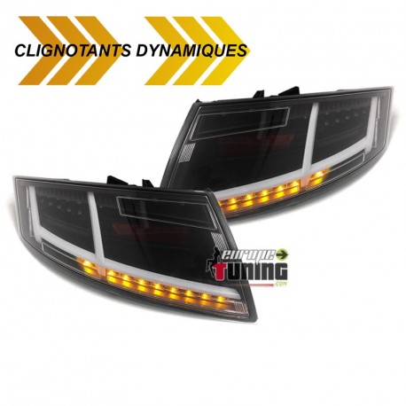 FEUX NOIRS FUMES CELIS CLIGNOTANTS LEDS DYNAMIQUES AUDI TT 8J 2006-2014 (04797)