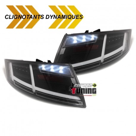 FEUX NOIRS FUMES CELIS CLIGNOTANTS LEDS DYNAMIQUES AUDI TT 8J 2006-2014 (04797)
