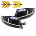 FEUX NOIRS FUMES CELIS CLIGNOTANTS LEDS DYNAMIQUES AUDI TT 8J 2006-2014 (04797)