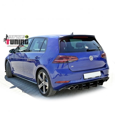 SPOILER SPORT BECQUET DE TOIT COMPLET LAQUE NOIR POUR VW GOLF 7 (04800)