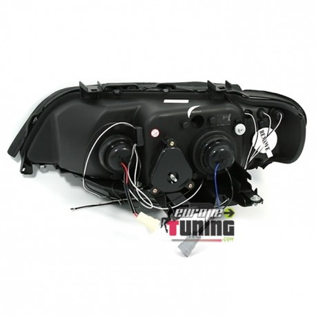 PAIRE DE PHARES TUNING ANGEL EYES NOIR POUR BMW X5 (12084)