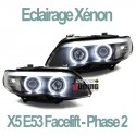 CCFL XENON ANGEL EYES NOIRS POUR BMW X5 03-07 (03189)